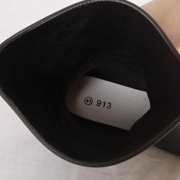 Mid Calf Rain Boots Waterproof Lightweight Garden Shoes Black Size 41, 9M - Picture 5 of 7